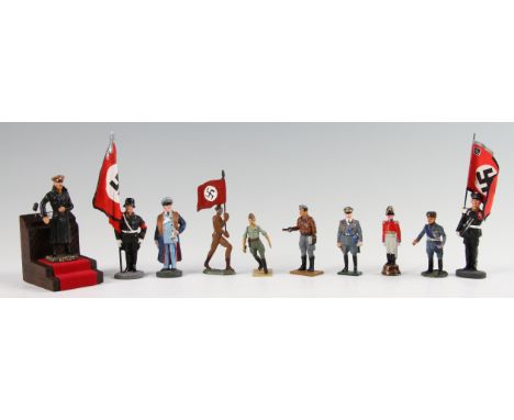 A group of 26 military figures, mostly Third Reich and Nazi related, in various scales and uniforms including assorted makers