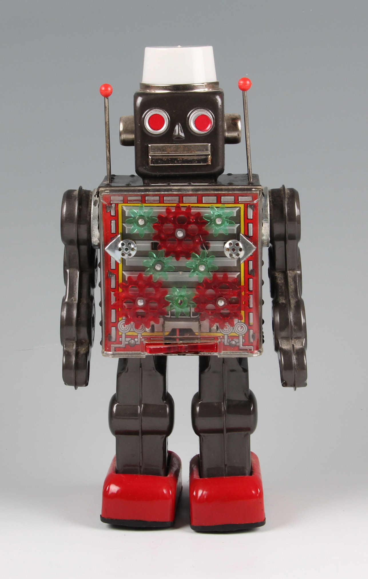 A 1960's Horikawa Japanese tin plate Machine Robot battery operated toy ...