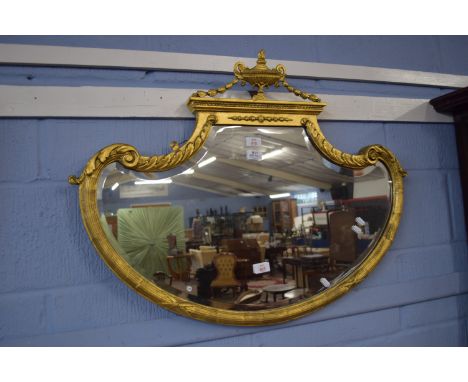 Giltwood and gesso mirror, width approx 87cm