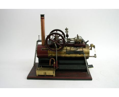 A twin cylinder static steam engine, possibly made by George Carette in Germany in the late 1800's. Carette died in 1917 and 