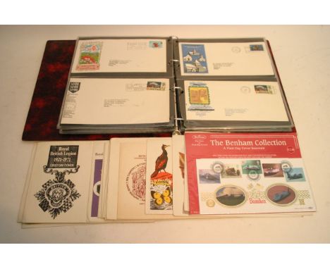 An album of GB first day covers, presentation pack and loose stamps.