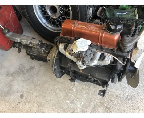 A Triumph Herald engine and gearbox, by repute in excellent condition having been removed from a car so the owner could fit a