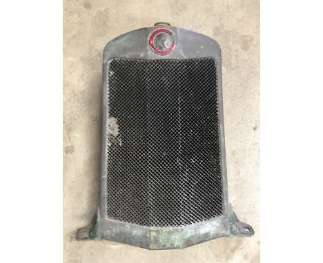 A vintage Lea Francis radiator and shell. 