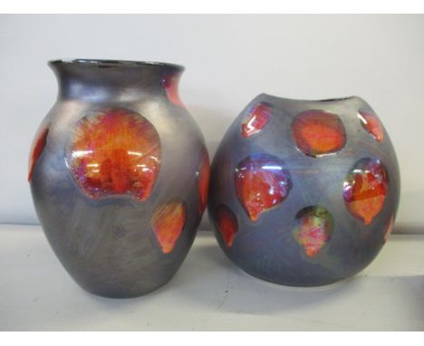 Two Poole pottery vases decorated in the 'Galaxy' patternLocation: 
