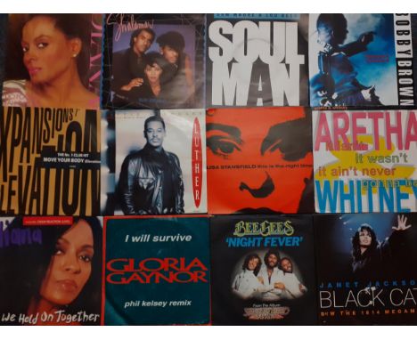 Two crates of Soul, R&B and dance 7" singles to include Diana Ross, The Bee Gees and Janet JacksonLocation: 