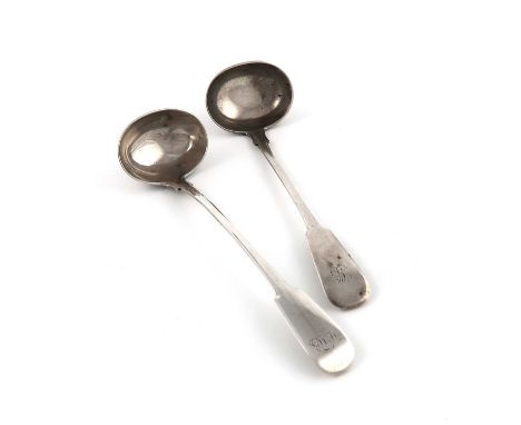 An early 19th century Scottish provincial silver Fiddle pattern toddy ladle,by William Jamieson, Aberdeen circa 1820, the ter