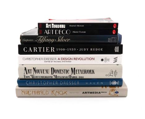 A collection of Art Nouveau and Art Deco-related reference books,including: Carpenter, C. H. and M. G., Tiffany Silver, 1979;