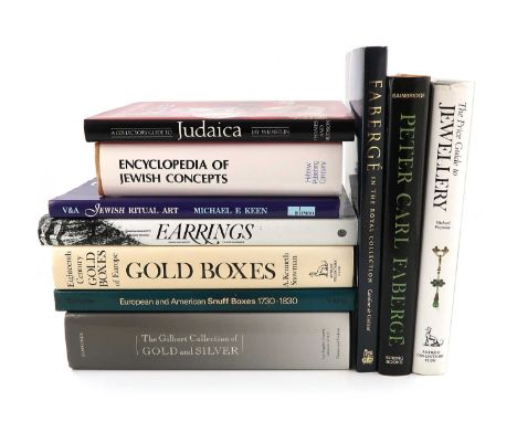 A collection of silver, gold and Fabergé reference books,including: Snowman, K.A., Eighteenth Century Gold Boxes of Europe, h