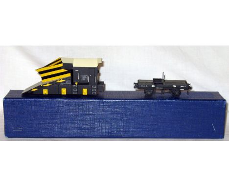 A LAWRENCE Scale Models Brass Kit built GWR Grey Snowplough with a Lawrence Brass plate and Signed D Studley in May 2000 and 