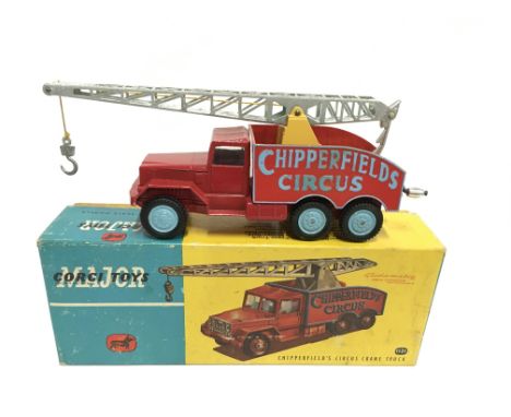 Corgi Major Toys Chipperfield's Circus Crane Truck. VG with some corrosion to crane, in G/VG box with inner card packaging an