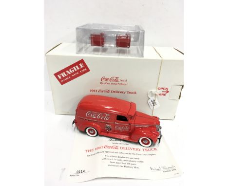 Danbury Mint 1/24 scale Coca Cola 1941 Delivery Truck #0114. M and boxed with certificate and accessories. 