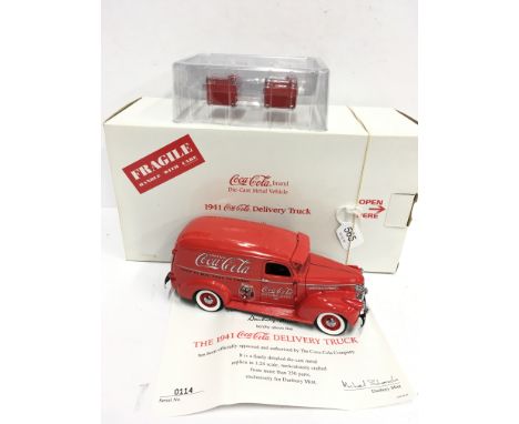 Danbury Mint 1/24 scale Coca Cola 1941 Delivery Truck #0114. M and boxed with certificate and accessories. 