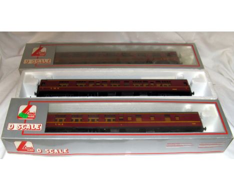 LIMA 0 Gauge 3 x LMS Mk 1  Maroon Coaches - 2 x  6616 Composites and a 6645 Brake/3rd - all are Mint - 2 in Near Mint Boxes a
