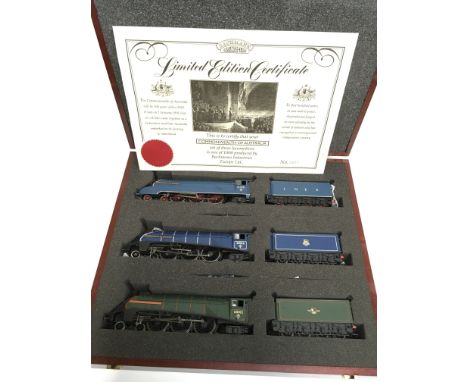 BACHMANN OO Gauge 31-2001 Commonwealth of Australia 3 Locomotive Set containing 4-6-2 4491 in LNER blue, 4-6-2 60012 in BR bl