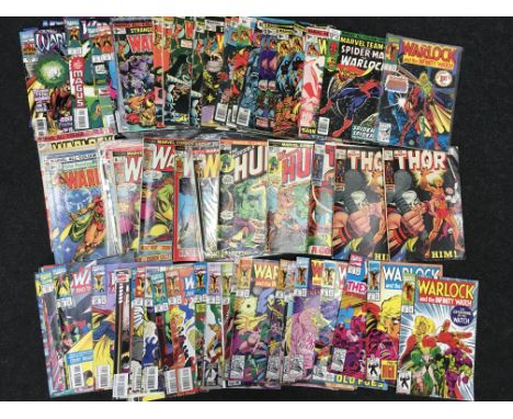 Quantity of Marvel Warlock comics, includes Strange Tales: Warlock #178-181, The Power of Warlock #1-15, The Warlock Chronicl