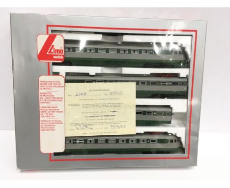 LIMA HO 149715  FFS ETR 28 O/H Electric Grey and Green 4 Car Pendalino Set with Lights. Near Mint Boxed with Instructions and