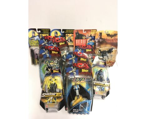 12 x Mattel Batman action figures, includes Legends of Batman and Batman The Animated Movie. M and carded. 