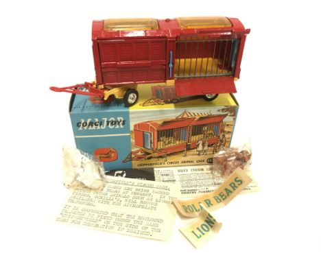 Corgi Major Toys 1123 Chipperfield's Circus Animal Cage. Overall VG with a few light chips in E box with two polar bears in s