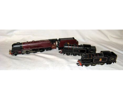 HORNBY DUBLO 3 x 2R BR Locomotives - 2226 Maroon Duchess Class 4-6-2 expertly renamed 'Duchess of Devonshire' and numbered 46