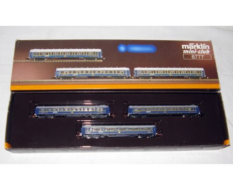 MARKLIN Z 8777 'Wagons Lit' 3 x Coach Pack. Mint Boxed.