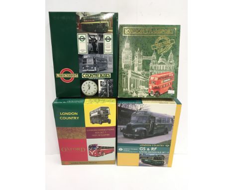 Four EFE (Exclusive First Editions) 1/76 scale London Country bus sets: Country Buses Limited Edition Set 2; London Transport