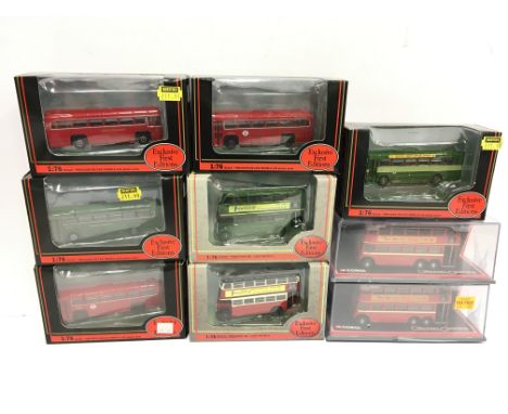 Nine EFE (Exclusive First Editions) and Corgi Original Omnibus 1/76 scale London Transport includes #27809 AEC STL Class Bus 