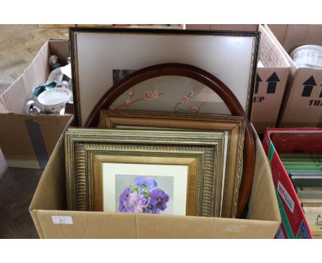 A 19th Century oval framed print plus various others