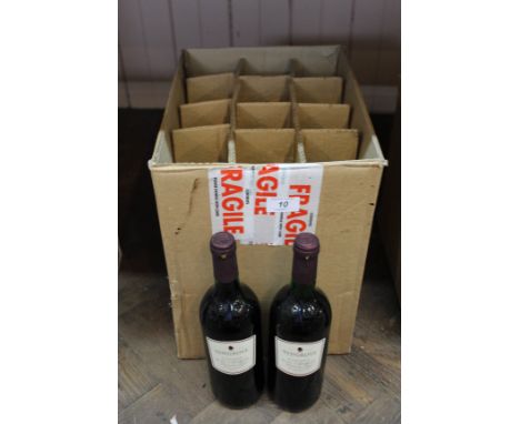 Twelve bottles of wine to include Chateau Haut-Lamothe, Ruby Cabernet etc