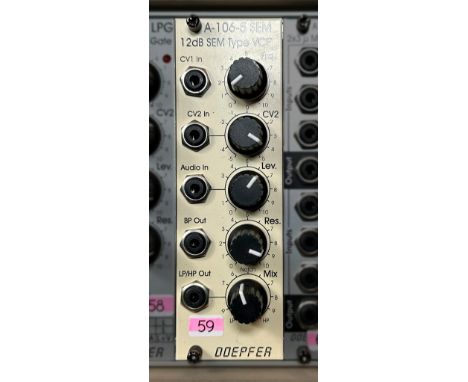 Doepfer A-106-5 12dB SEM Type Filter VCF A nod to vintage brilliance. Experience the character of the SEM filter, adding a to