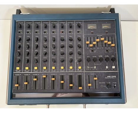 Ace Tone PH-2 Mixing Amplifier. Japanese 1970s 8-channel stereo mixer with built in spring reverb and effect send/return. Big