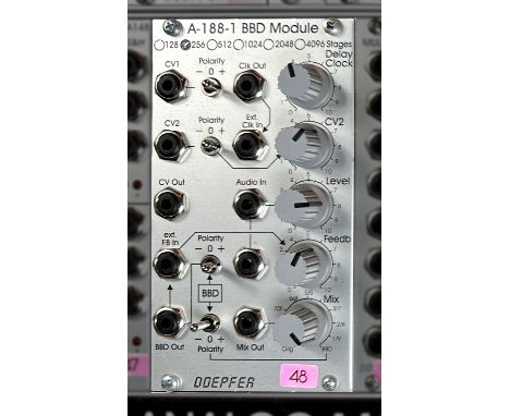 Doepfer A-188-1D BBD (4096 Stages) Echoes from a vintage era. Delve into deep delays and lush choruses, courtesy of the expan