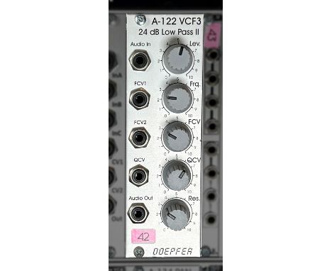 Doepfer A-122 VCF3 24dB Low Pass II Filter Dive into deep sonic waters. This low-pass filter offers buttery-smooth transition