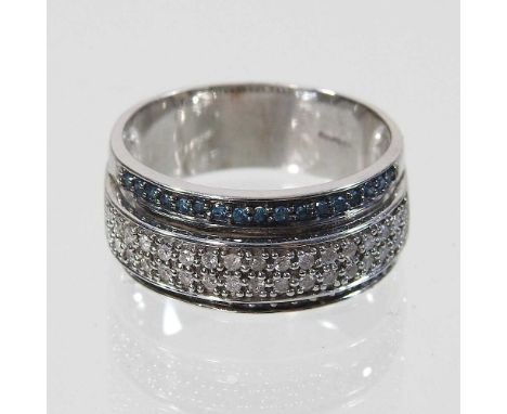 A 9 carat gold diamond ring, 6.4g, size Q/R, boxed, with certificate