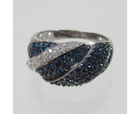 A 9 carat gold diamond cluster ring, 6.5g, size Q/R, with certificate