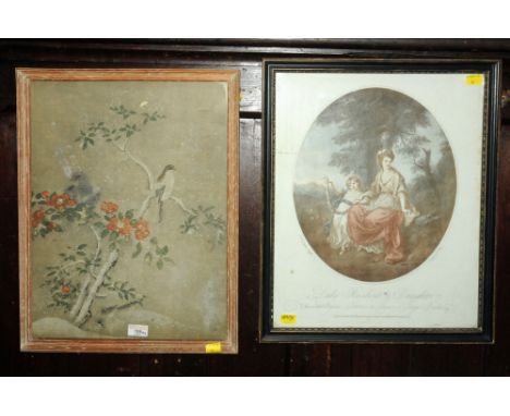 Framed portrait print &amp; floral print