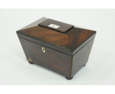 19th century mahogany tea caddy