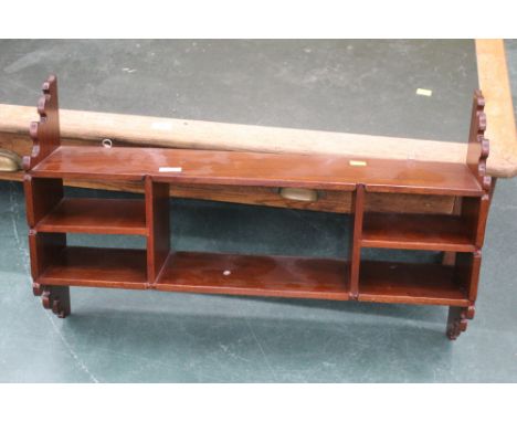 Mahogany hanging shelf rack