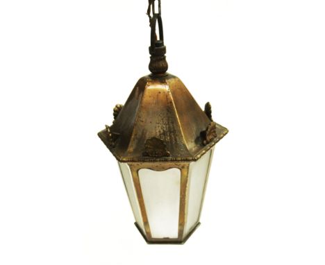 Lantern style electric light fitting