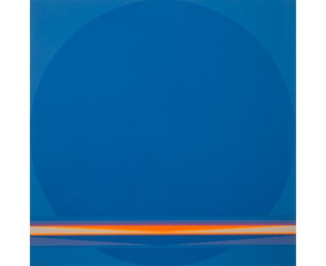 QUINTE, LOTHAR (1923-2000), "Komposition in Blautönen und Neonfarben", Farbsiebdruck/Papier, u.re mit Bleistift signiert und 