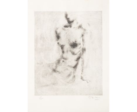 BREKER, ARNO (1900-1991), "Sitzender weiblicher Akt", Lithographie mit Bleistift signiert 'Breker' und nummeriert 11/15, HxB: