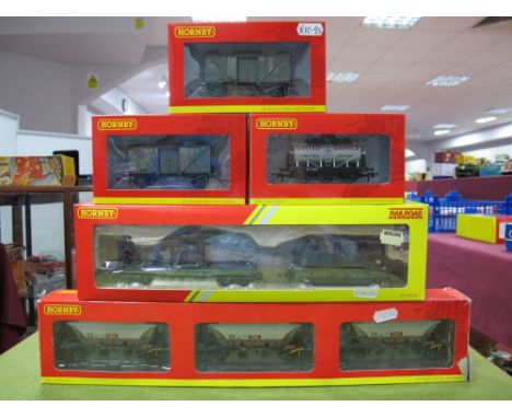 A Boxed Hornby "OO" Gauge #R6385 Pack Of Three EWS 2 Axle China Clay Hopper Wagons, (CDA) weathered, plus a boxed Hornby "OO"