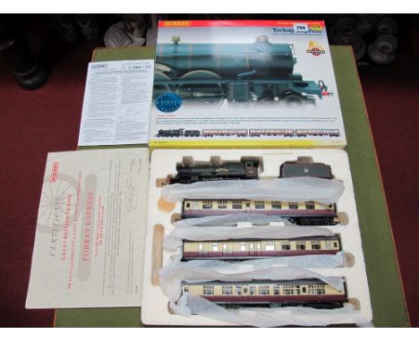 A Boxed Hornby '00' Guage #r2090 'Torbay Express' Train pack, Outline Steam 4-6-0 'Winchester Castle' R/no 5042 steam locomot