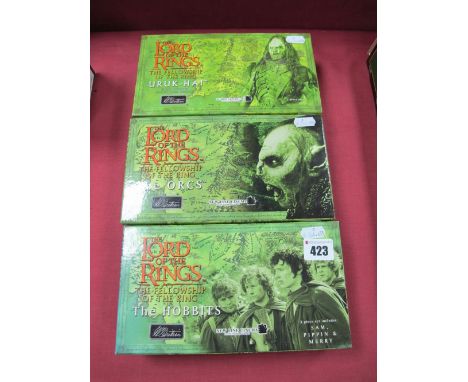 Three Boxed W Britain The Lord of The Rings Hand Painted Collectable Figures (Three Piece Set). #40459 The Hobbits- Sam, Pipp