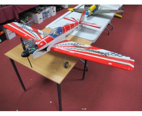 A Radio Controlled Kit Built R.T.F Black Horse Super Air Scale Aircraft Model, fitted with an Airtek SC 46 two stroke glow en