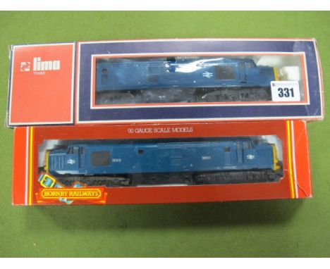 Two Boxed OO Gauge Diesel Electric Locomotives, hornby #R369 BR class 37 #D6830 and Lima BR class 37 #37073 both in BR blue. 