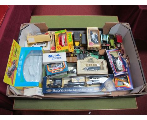 An Assortment of Diecast Vehicles, of varying scales and manufacturers both boxed and unboxed, including boxed Lledo British 