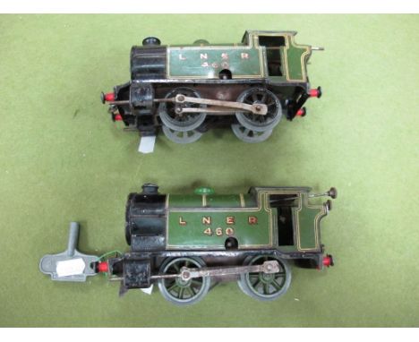 Two Post War "O" Gauge 0-4-0 Locomotives, LNER #460, playworn, clockwork. 