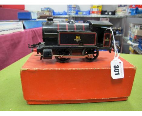 A Post War Hornby 'O' Gauge No.40 0-4-0 Tank Locomotive, clockwork, in British rail black, fair-good boxes, 