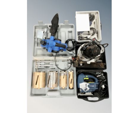 A group of power tools, sander, dremel, jigsaw etc  (Continental plugs)