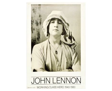 Set of four commercially printed advertising posters with photos of John Lennon from The Beatles published by Oliver Books. 1